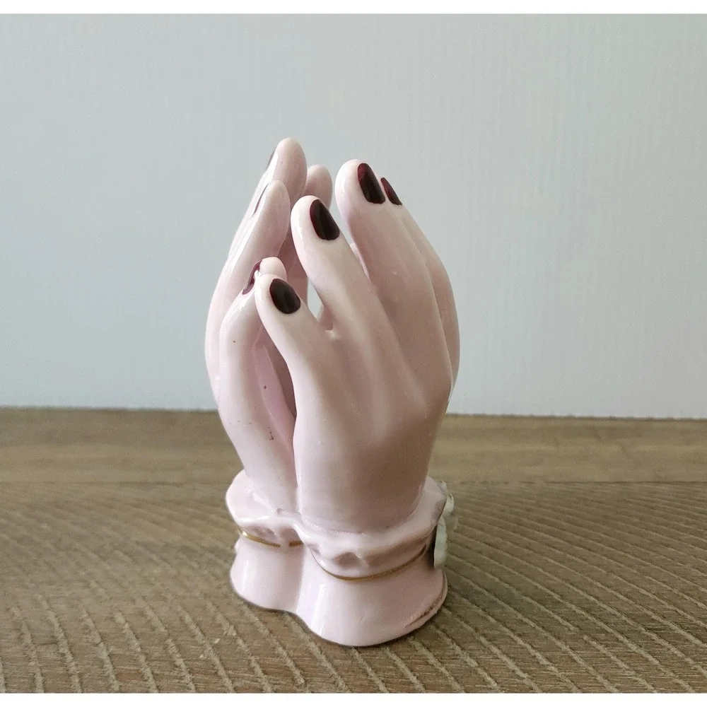 Vintage Porcelain‎ Hand Shaped Jewelry Holder